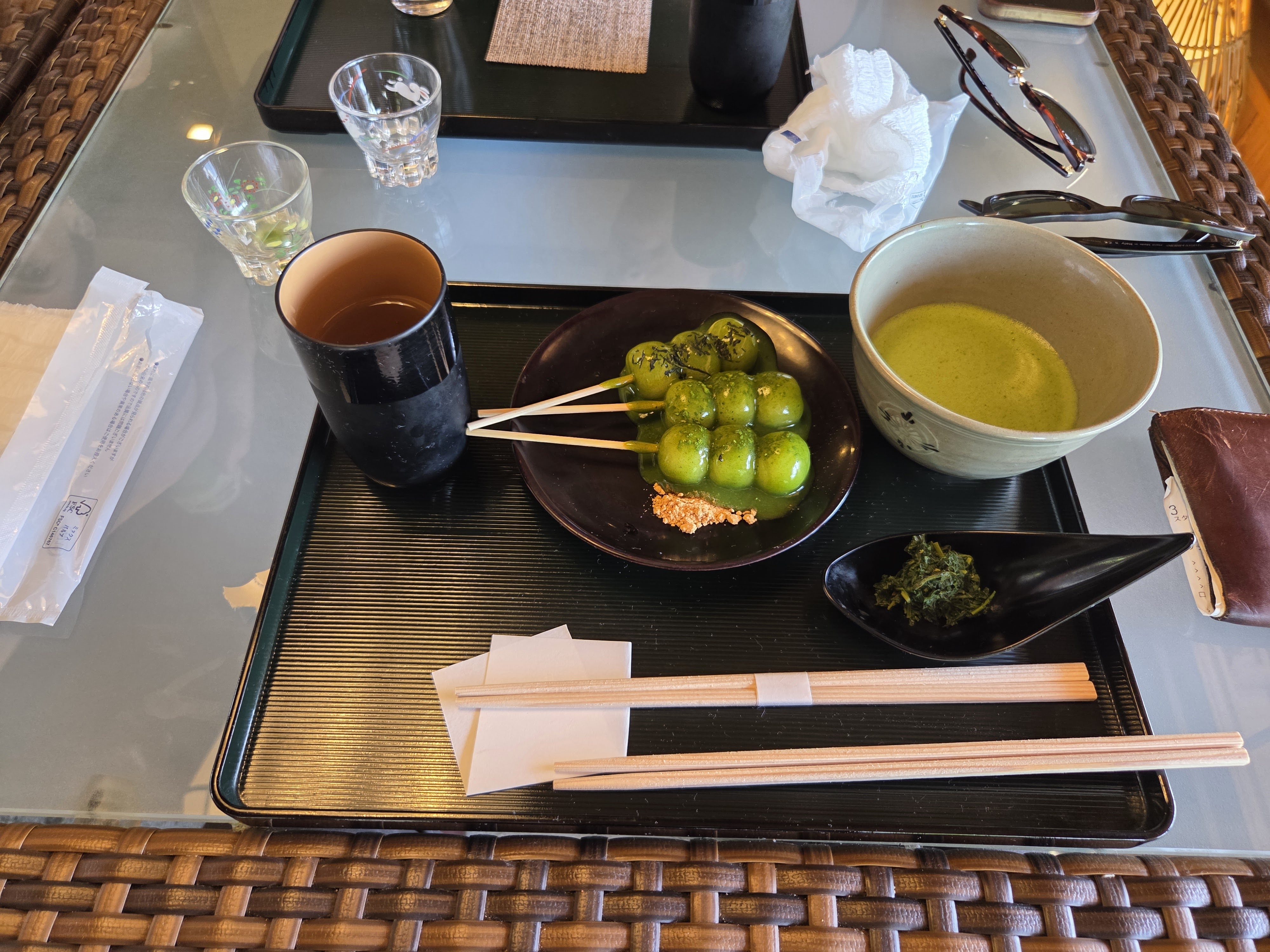 Matcha tasting tray in Uji